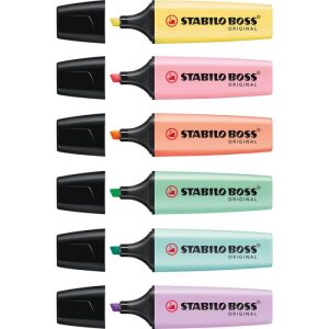 Stabilo Boss markeerstift pastel 6 stuks