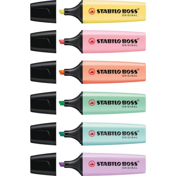 Stabilo Boss markeerstift pastel 6 stuks
