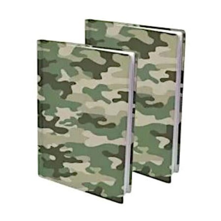Rekbare boekenkaft camouflage 2pak